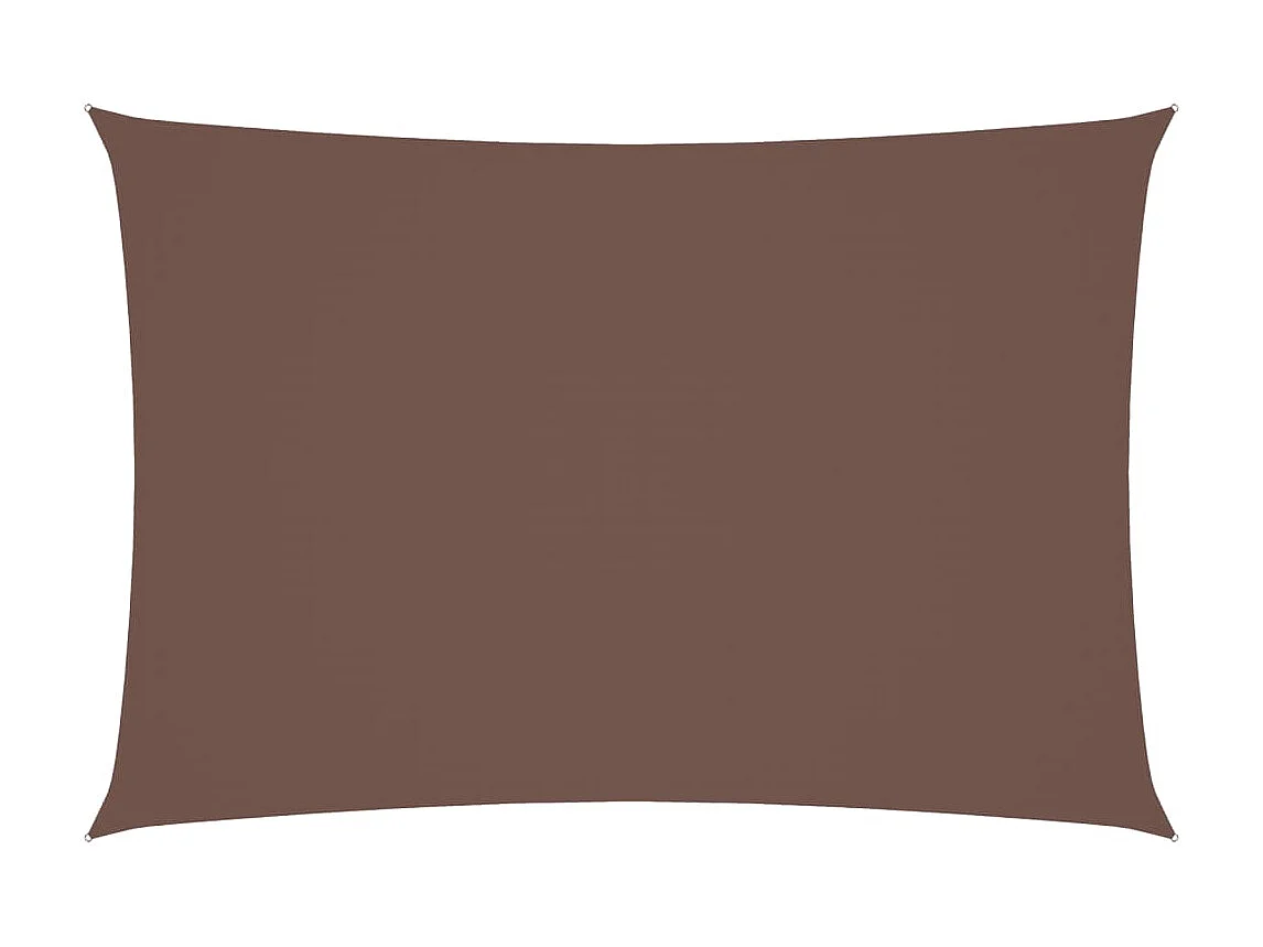 Voile d'ombrage tissu oxford rectangulaire 3x5 m marron FR74645