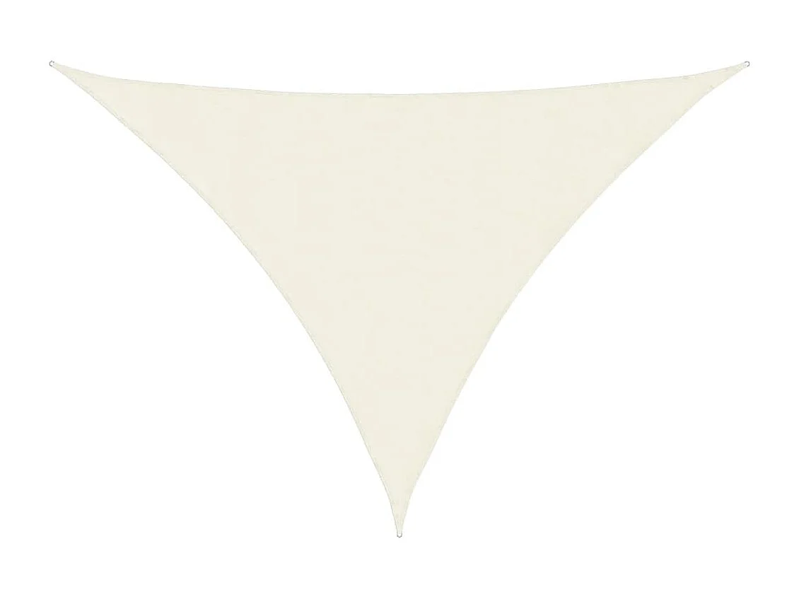 Voile d'ombrage tissu oxford triangulaire 3x4x4 m crème FR12777
