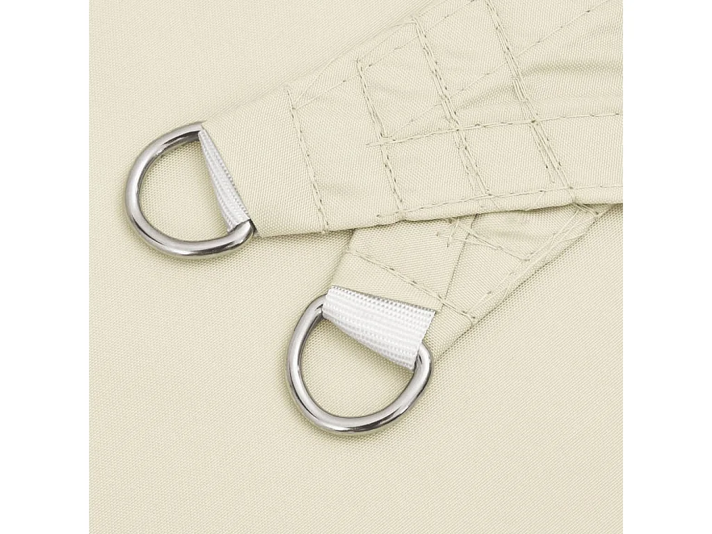 Toldo de vela triangular tela Oxford color crema 5x7x7 m ES207228