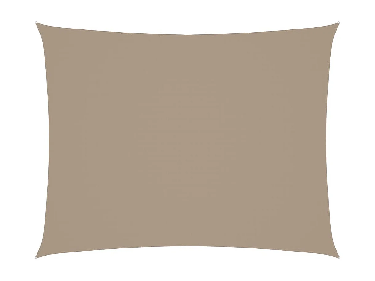 Toldo de vela rectangular tela Oxford gris taupe 2x3,5 m ES256939