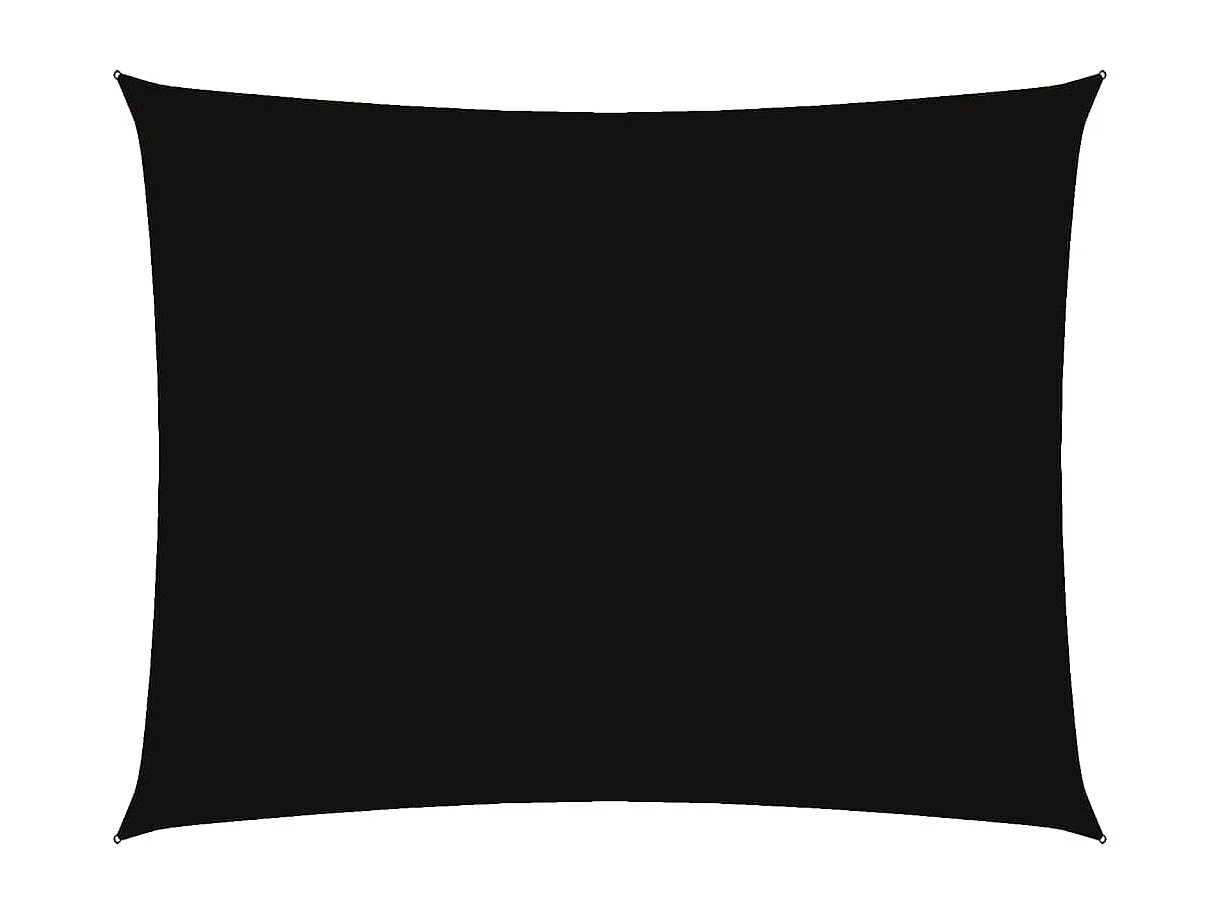 Toldo de vela rectangular tela Oxford negro 6x7 m ES140019