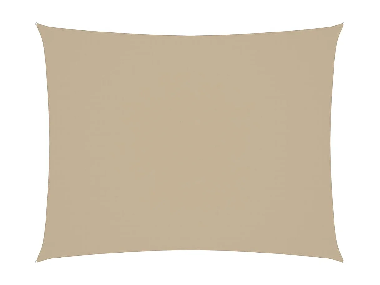 Voile d'ombrage tissu oxford rectangulaire 2,5x3,5 m beige FR14075