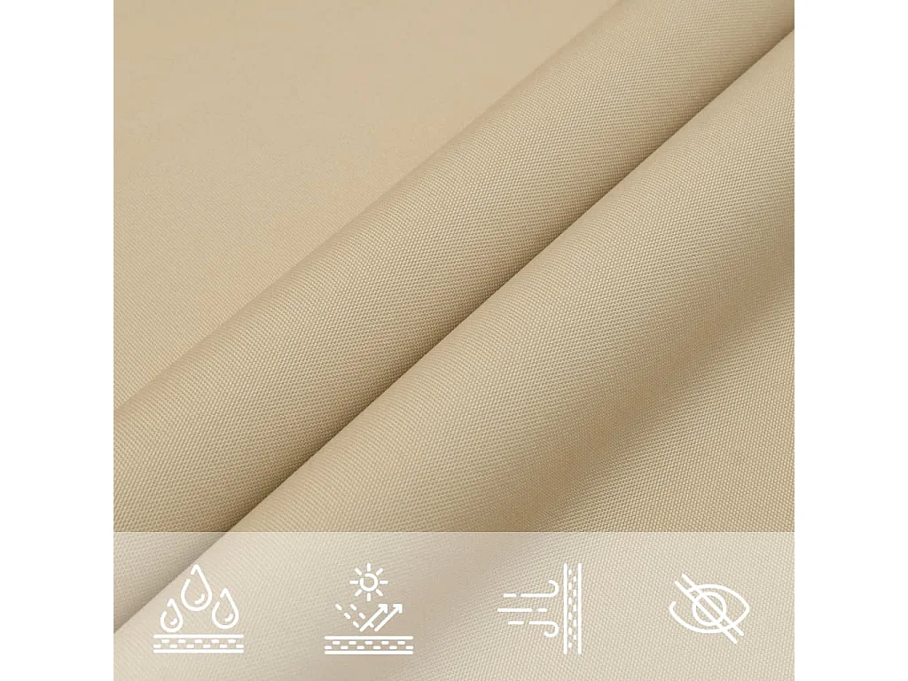 Voile d'ombrage tissu oxford triangulaire 3x4x5 m beige FR30862
