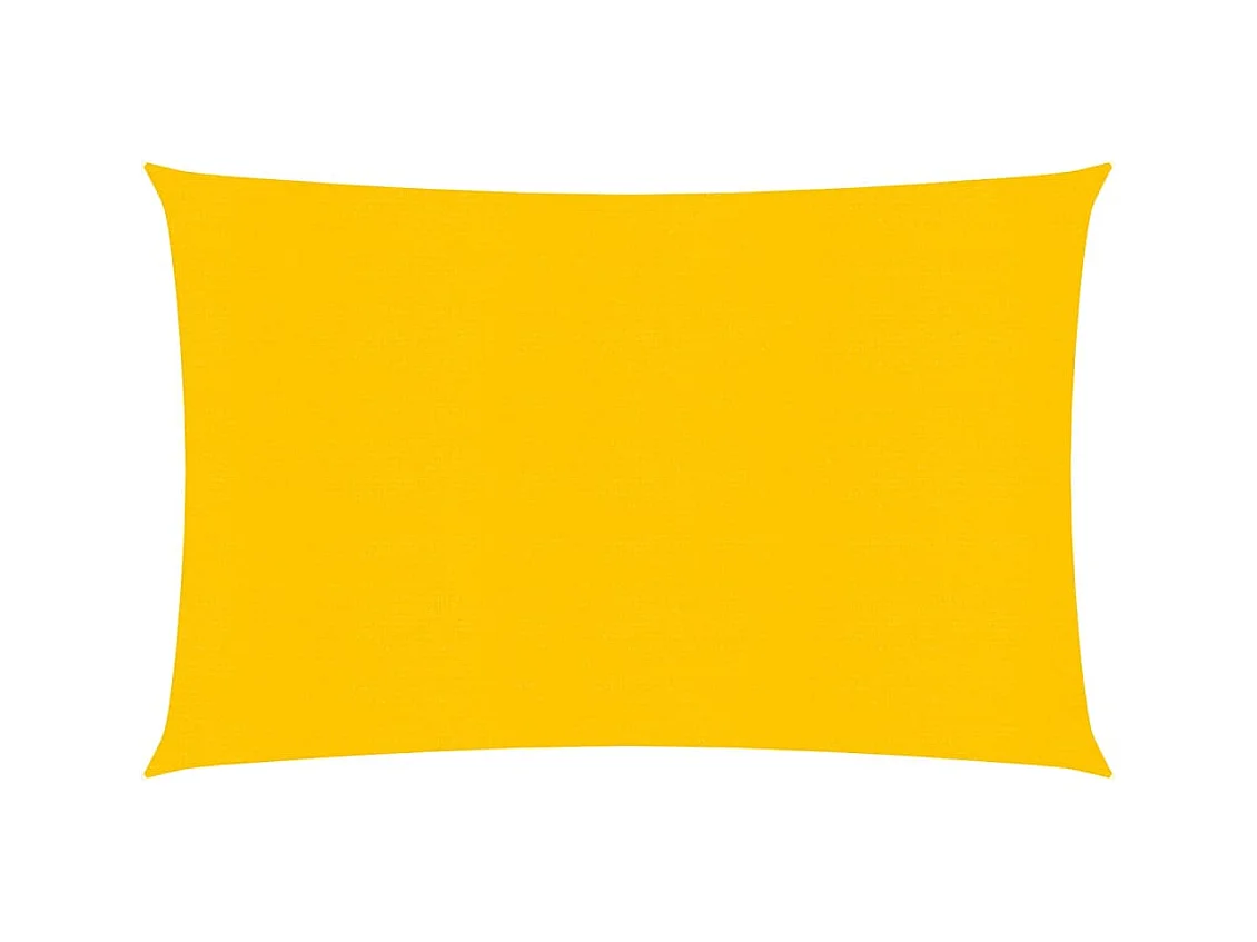 Toldo de vela rectangular HDPE amarillo 160 g/m² 4x5 m ES675836