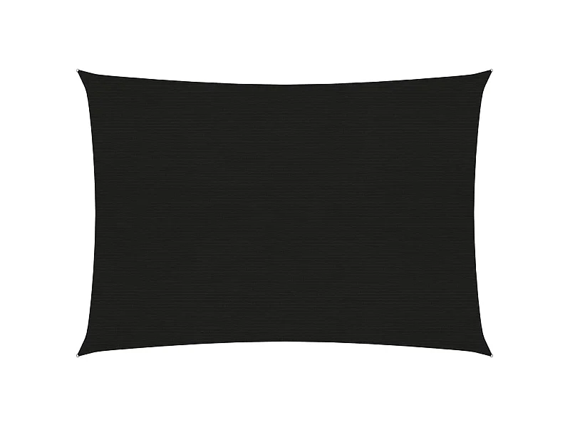 Voile d'ombrage 160 g/m² Noir 3x4,5 m PEHD FR65929