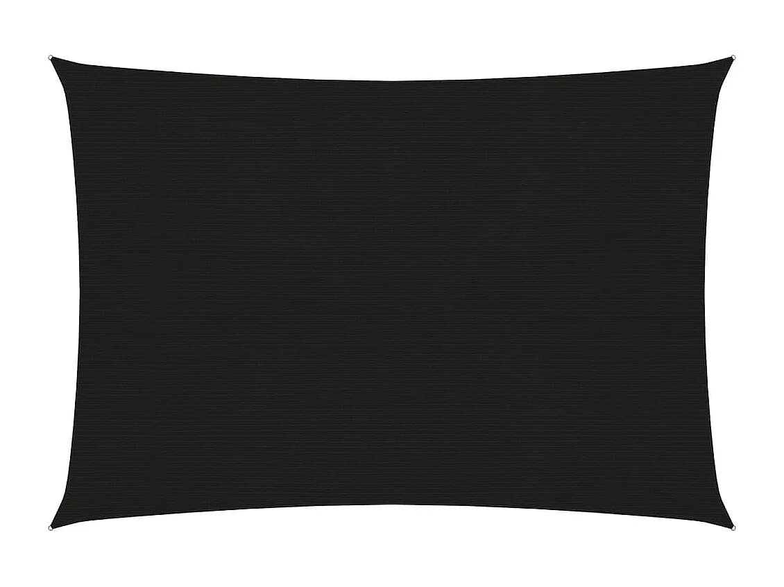 Voile d'ombrage 160 g/m² Noir 3x4,5 m PEHD FR65929