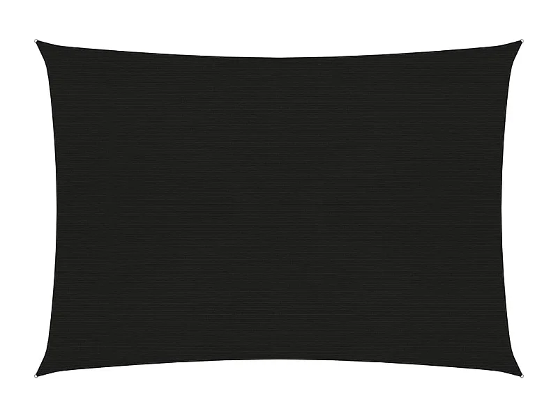 Voile d'ombrage 160 g/m² Noir 3x4,5 m PEHD FR65929