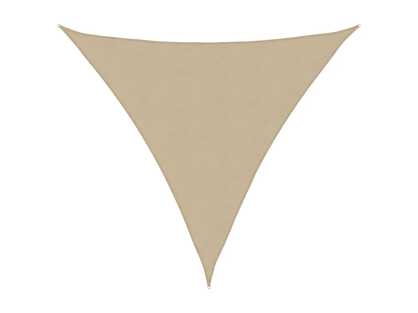 Toldo de vela triangular tela Oxford beige 3x3x3 m ES181025