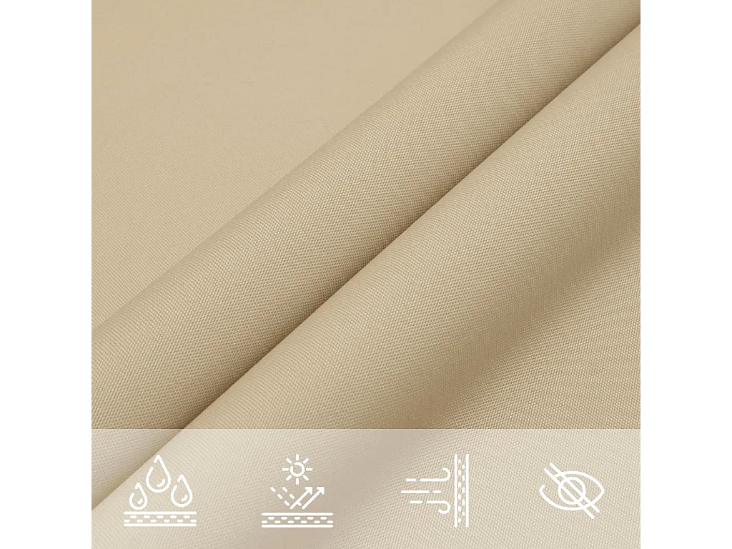 Toldo de vela triangular tela Oxford beige 3x3x3 m ES181025