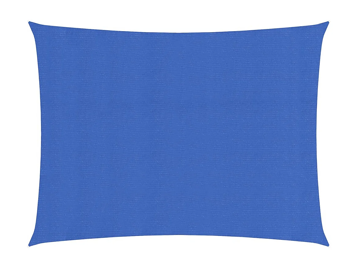 Toldo de vela rectangular HDPE azul 160 g/m² 3,5x4,5 m ES659784