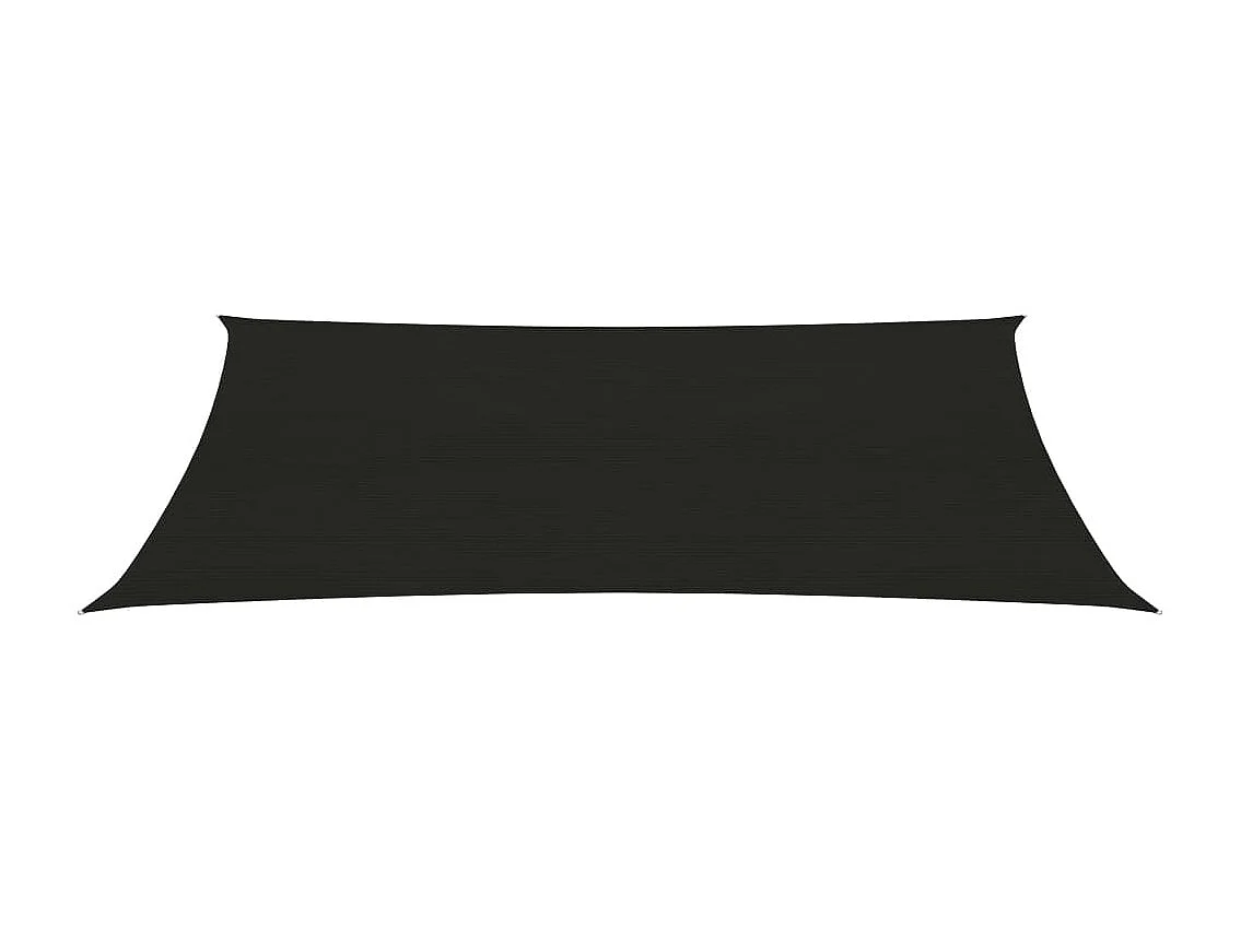 Voile d'ombrage 160 g/m² Noir 3x6 m PEHD FR27036