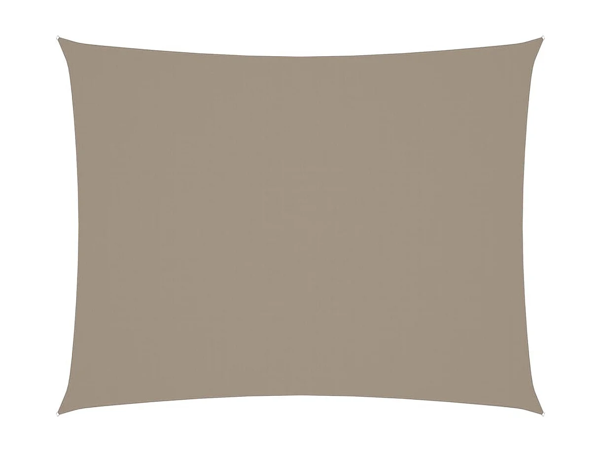 Voile d'ombrage tissu oxford rectangulaire 6x7 m taupe FR91768