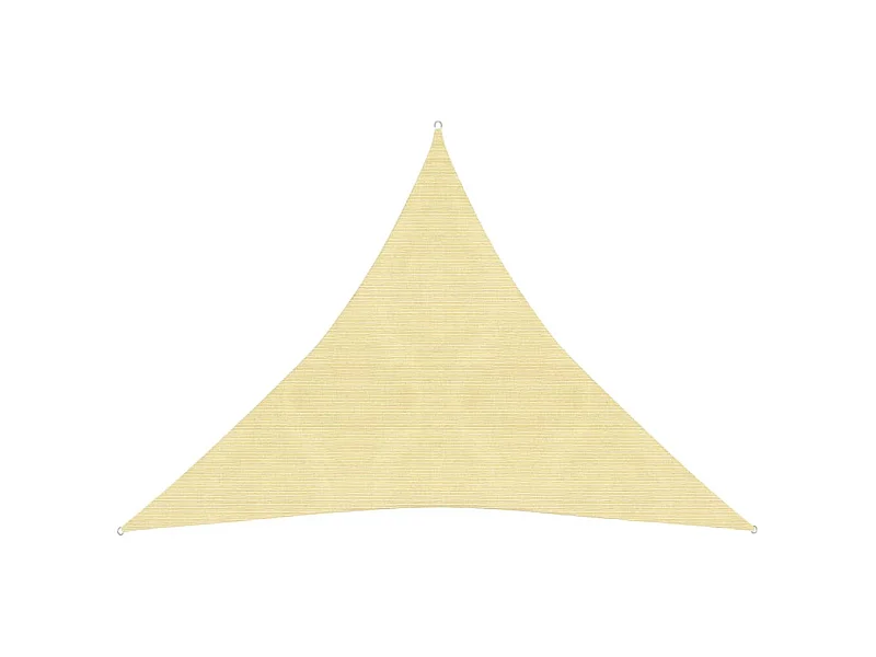Toldo de vela HDPE beige 160 g/m² 4x4x4 m ES698018