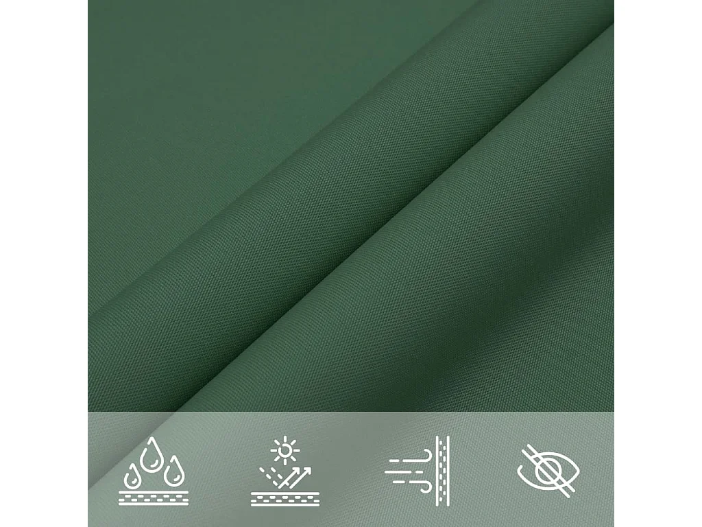 Toldo de vela rectangular tela Oxford verde oscuro 3,5x5 m ES869364