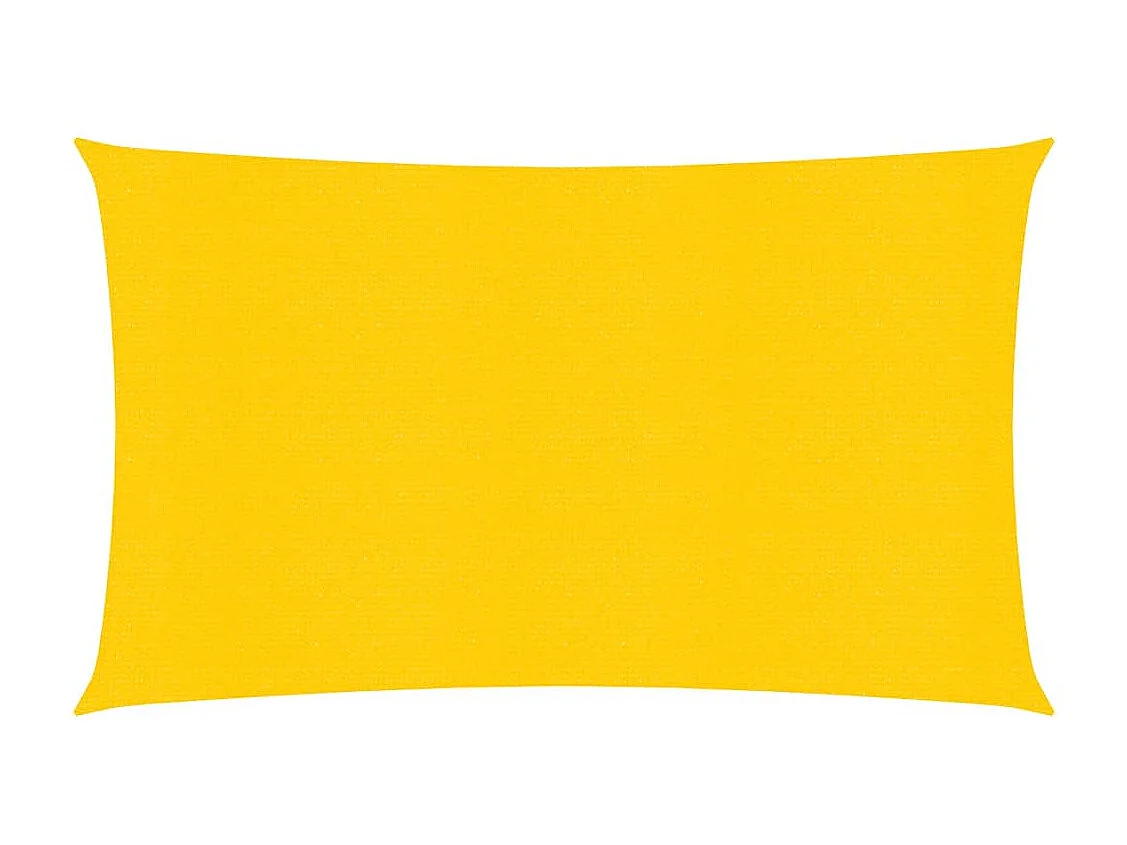 Voile d'ombrage 160 g/m² rectangulaire jaune 4x7 m PEHD FR15754