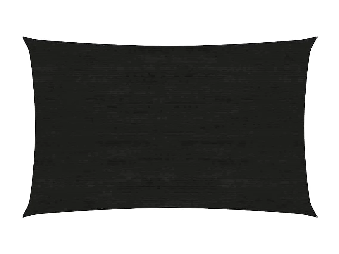 Voile d'ombrage 160 g/m² Noir 2x4,5 m PEHD FR34955