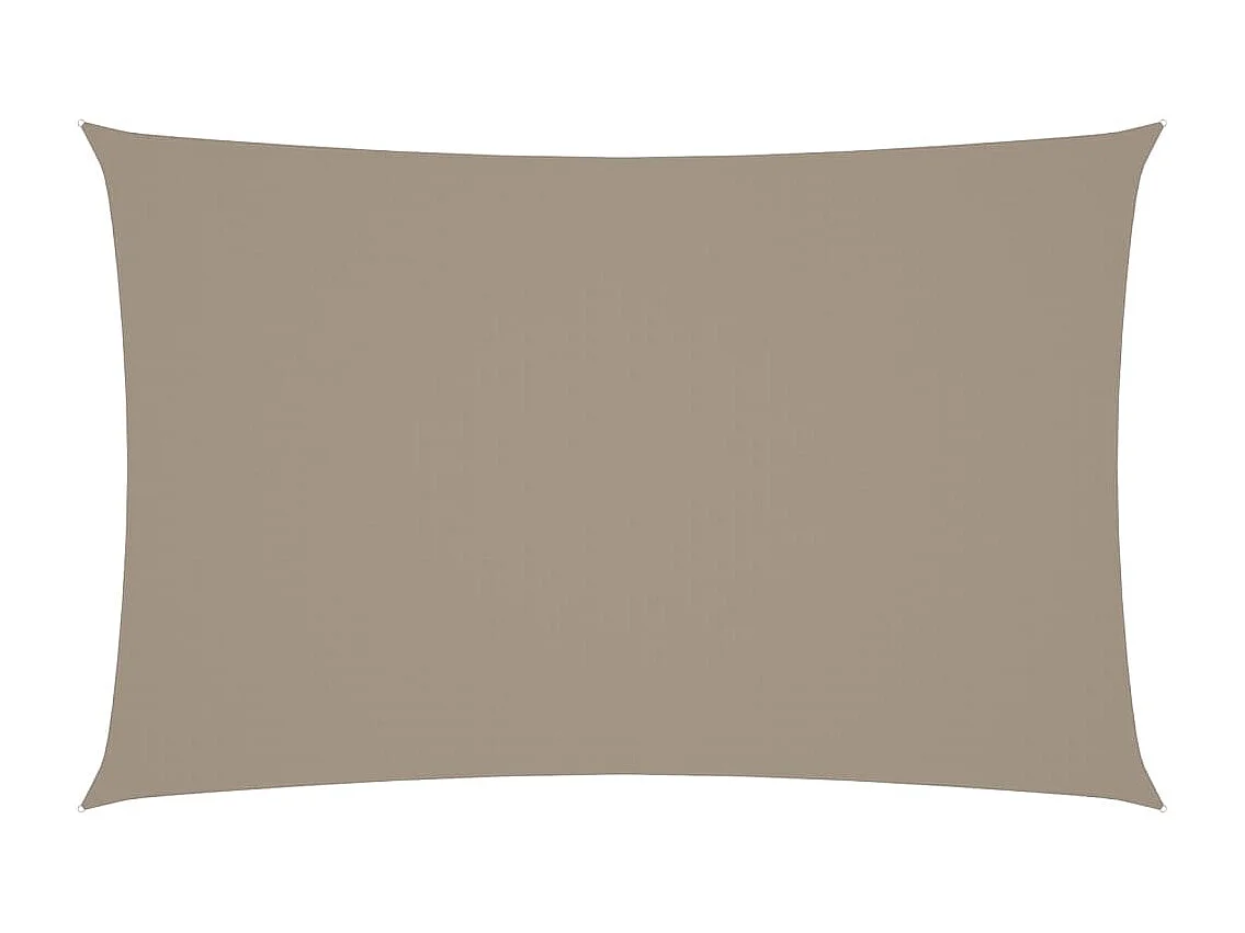 Toldo de vela rectangular tela Oxford gris taupe 5x8 m ES648205