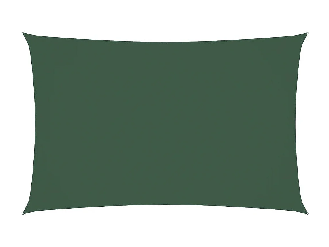 Toldo de vela rectangular tela Oxford verde oscuro 4x7 m ES181908