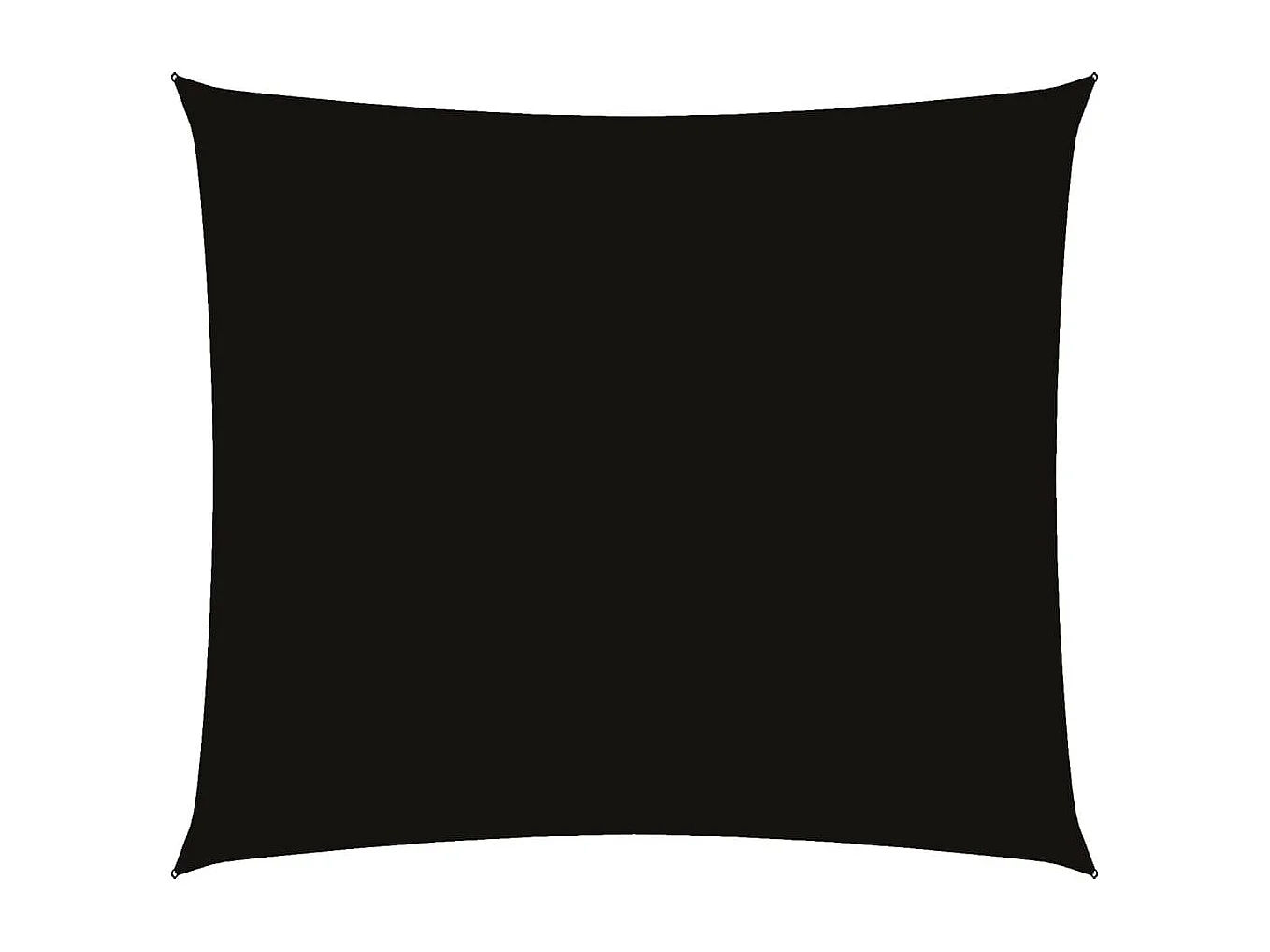 Toldo de vela rectangular tela Oxford negro 2x2,5 m ES358783