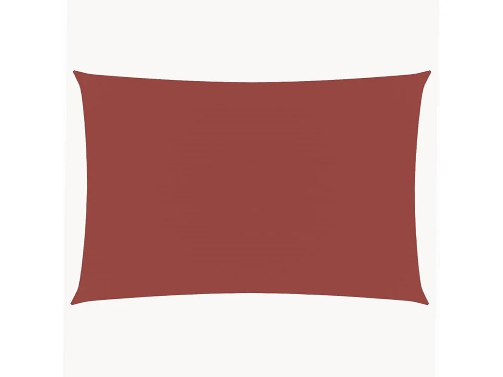 Voile d'ombrage tissu oxford rectangulaire 3x6 m terre cuite FR41547