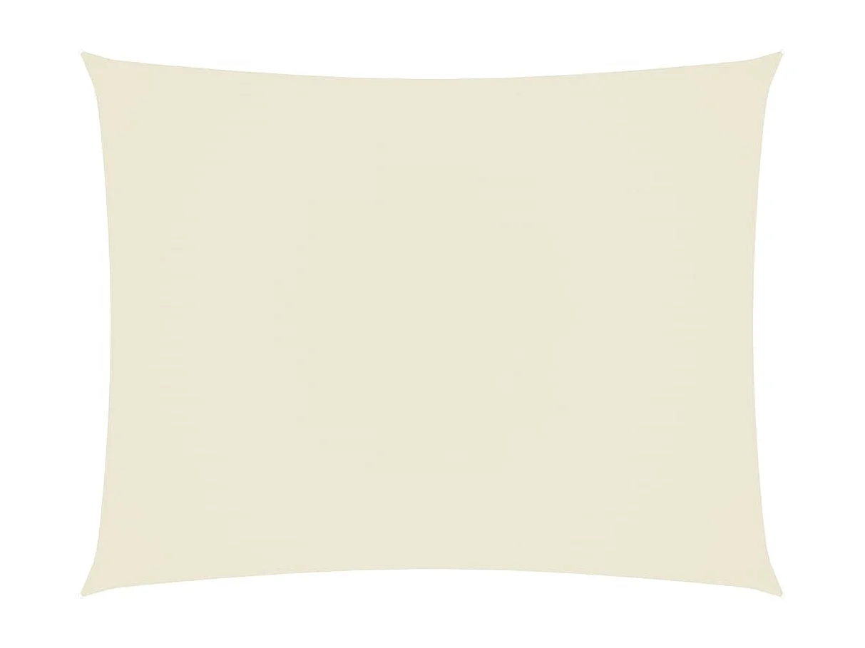 Voile d'ombrage Tissu Oxford rectangulaire 4x6 m crème FR85648
