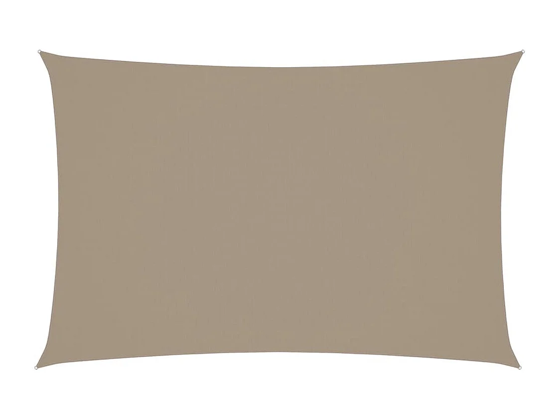 Toldo de vela rectangular tela Oxford gris taupe 2x4 m ES540130
