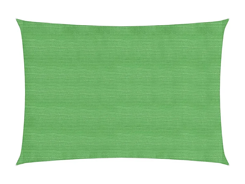 Toldo de vela rectangular HDPE verde claro 160 g/m² 2x3,5 m ES831426