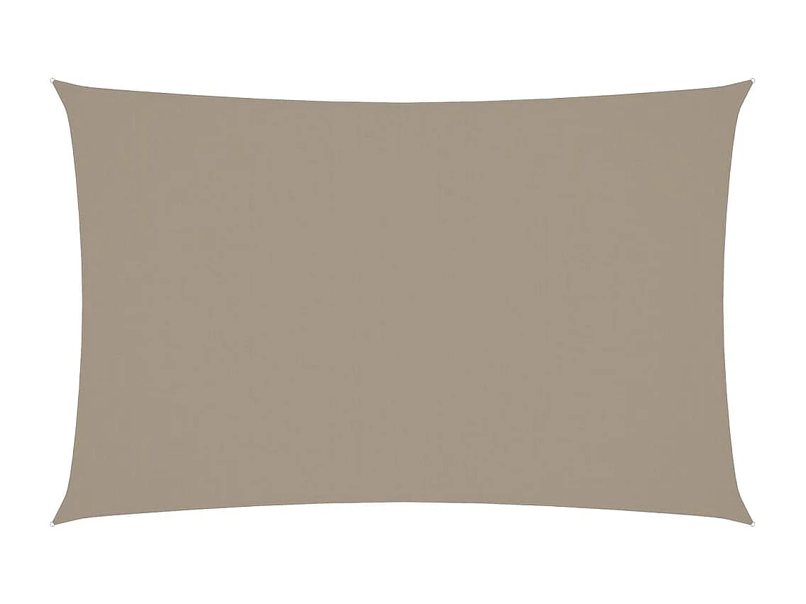 Voile d'ombrage tissu oxford rectangulaire 4x7 m taupe FR75701