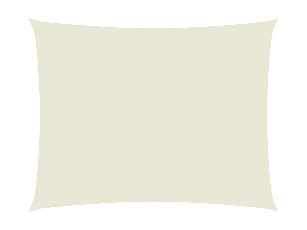 Voile d'ombrage tissu oxford rectangulaire 3,5x4,5 m crème FR88981