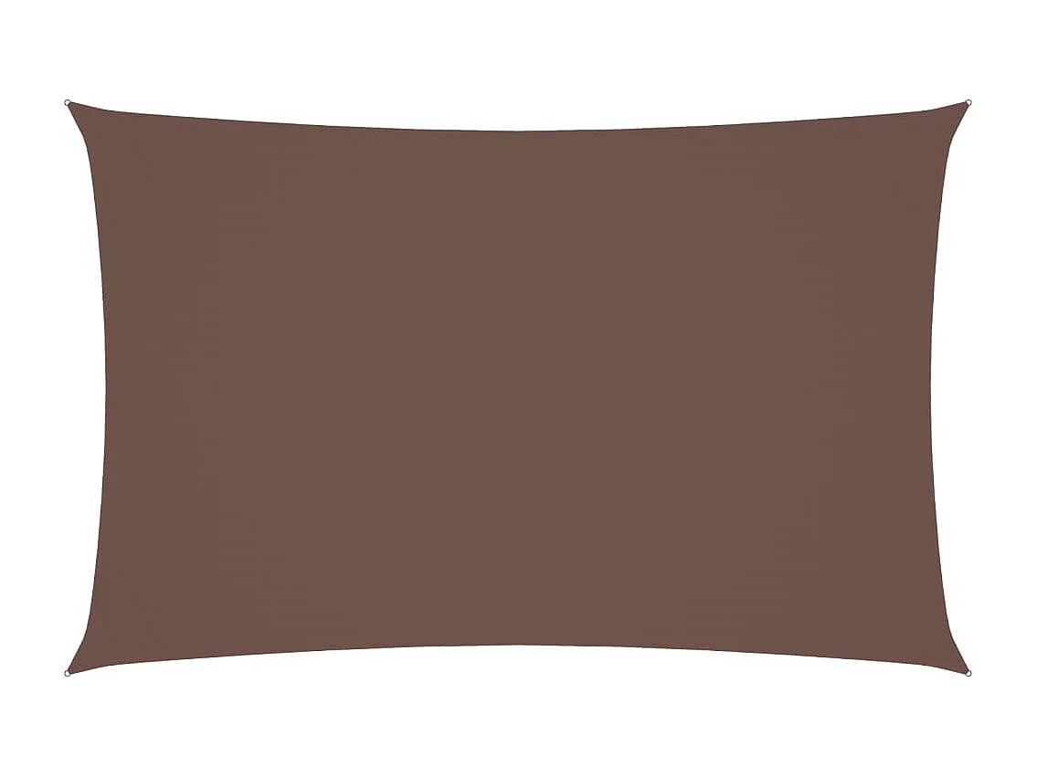 Voile d'ombrage tissu oxford rectangulaire 2,5x5 m marron FR69306
