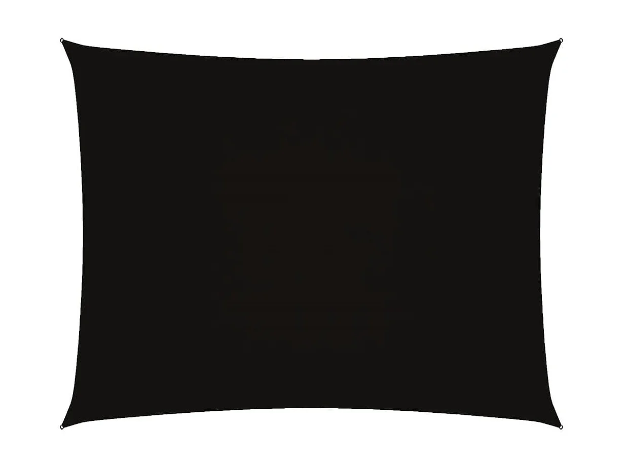 Toldo de vela rectangular tela Oxford negro 3,5x5 m ES908317