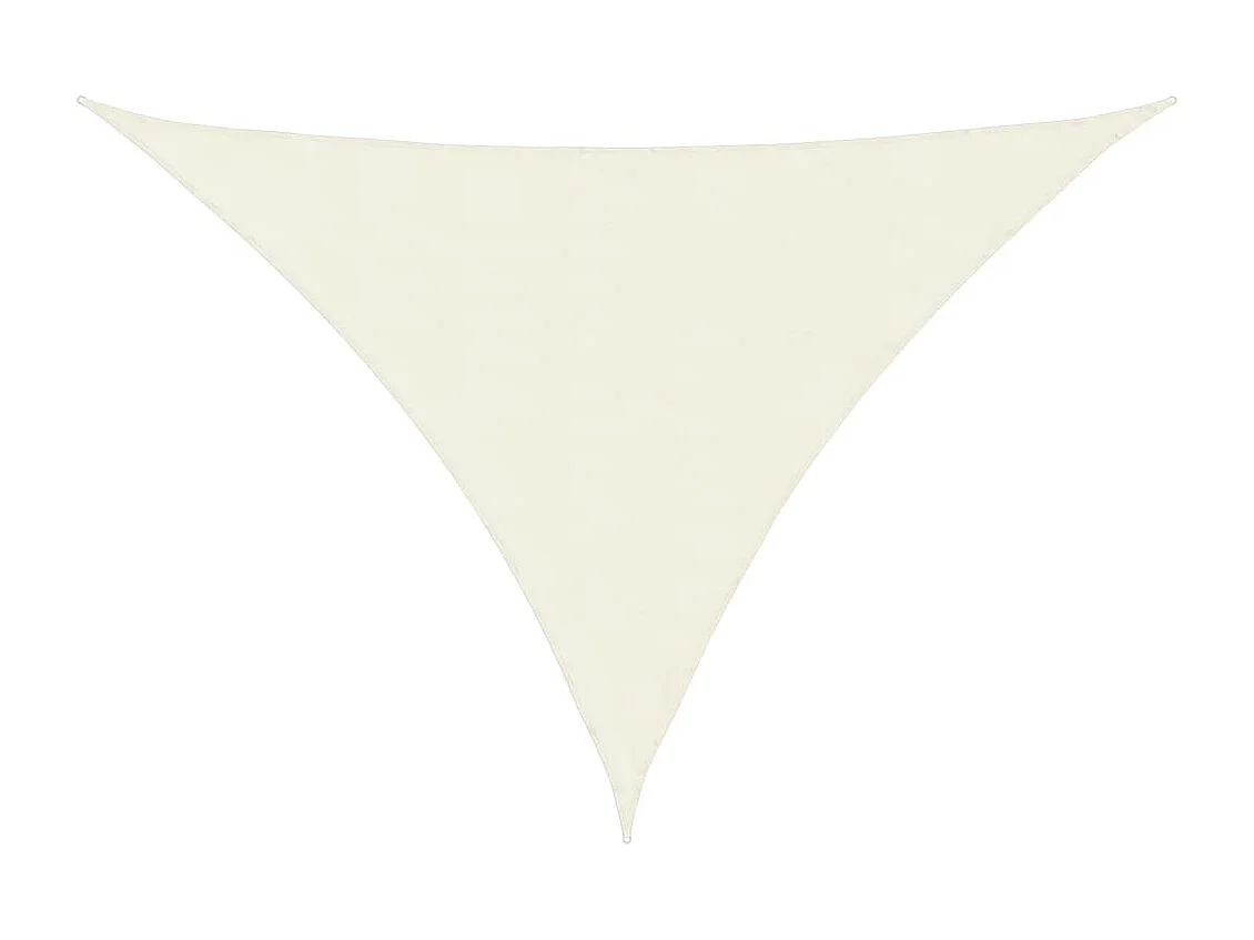 Voile d'ombrage tissu oxford triangulaire 3,5x3,5x4,9 m crème FR88735