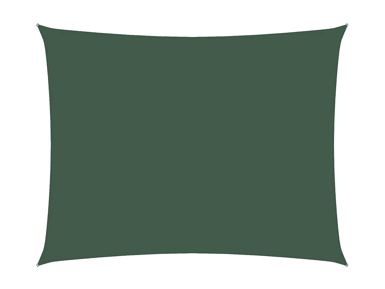 Toldo de vela rectangular tela Oxford verde oscuro 2,5x3,5 m ES562906