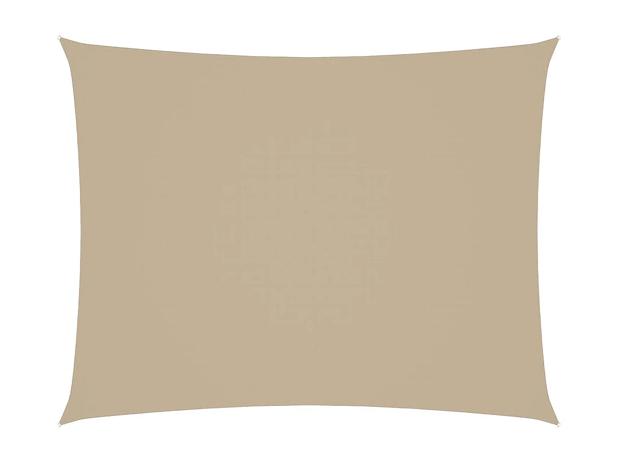 Voile d'ombrage tissu oxford rectangulaire 2,5x4 m beige FR68066
