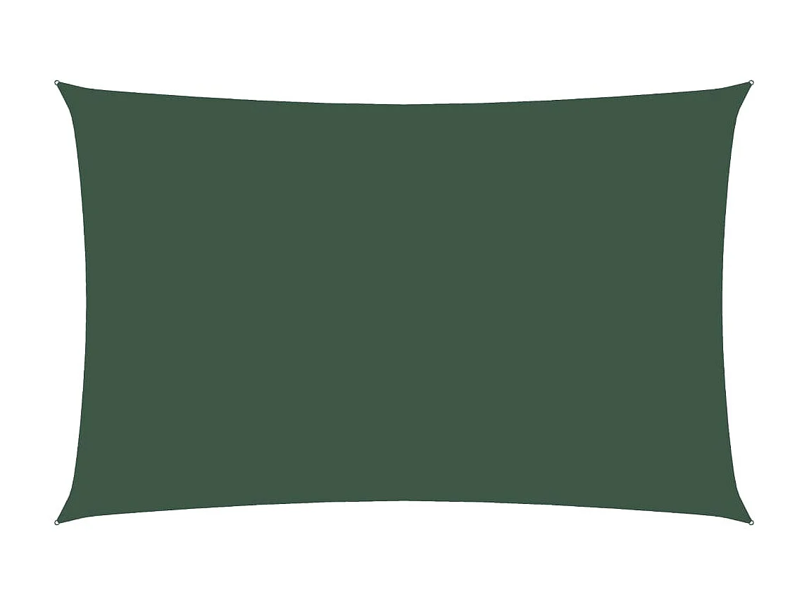 Toldo de vela rectangular tela Oxford verde oscuro 2,5x5 m ES182772