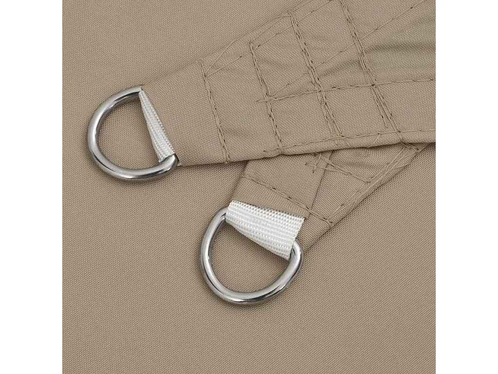 Toldo de vela cuadrado tela Oxford gris taupe 2x2 m ES914855