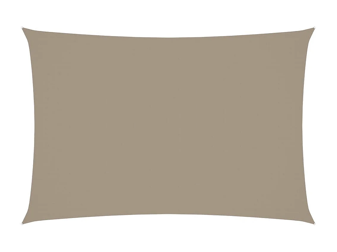 Toldo de vela rectangular tela Oxford gris taupe 3x5 m ES466073