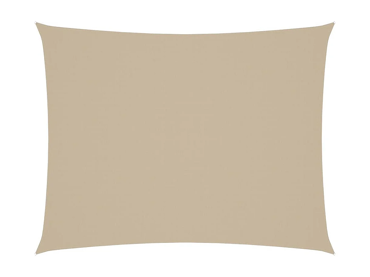 Voile d'ombrage tissu oxford rectangulaire 3x4,5 m beige FR55528