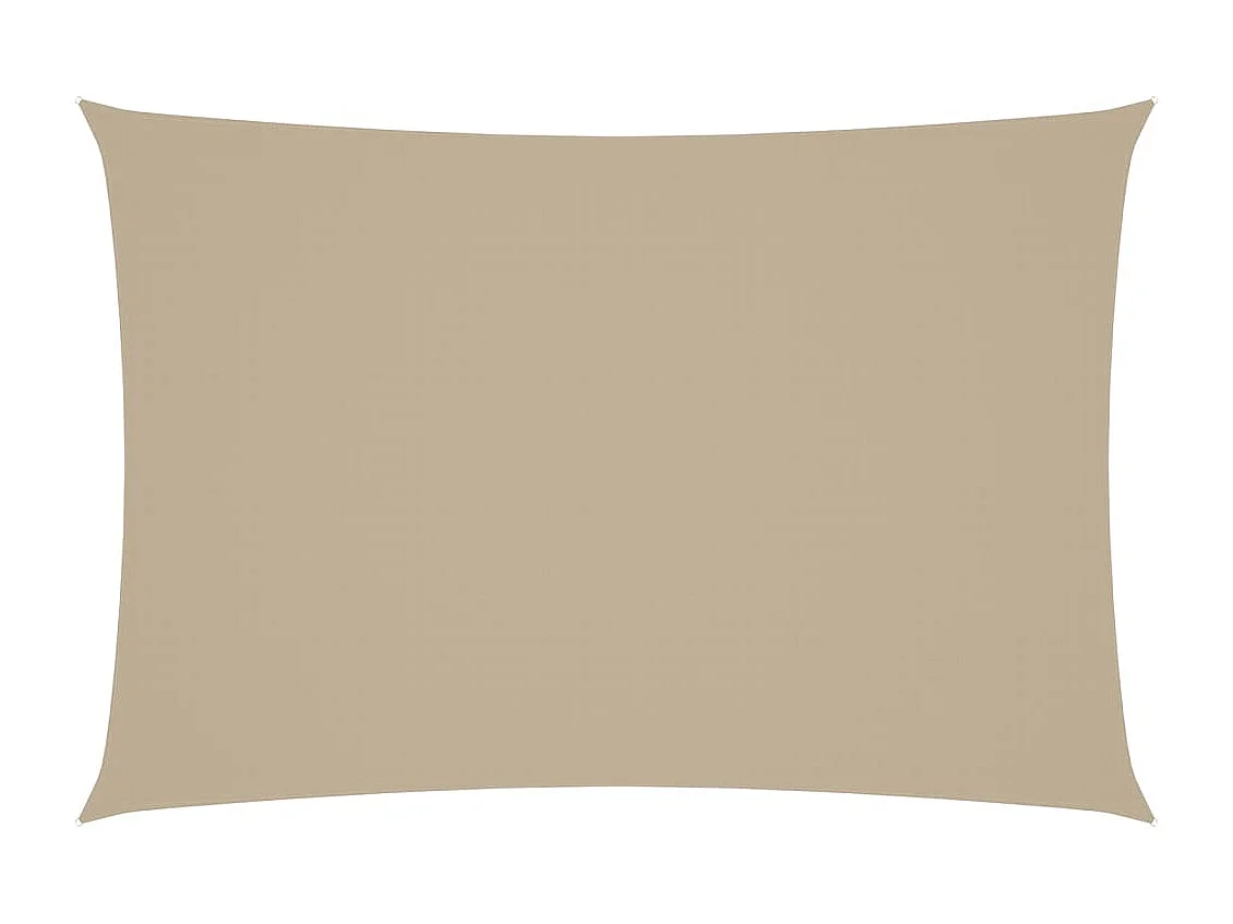 Voile d'ombrage tissu oxford rectangulaire 2,5x4,5 m beige FR27430