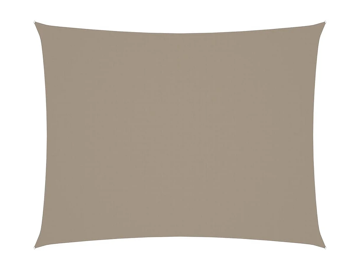 Voile d'ombrage tissu oxford rectangulaire 5x7 m taupe FR99235