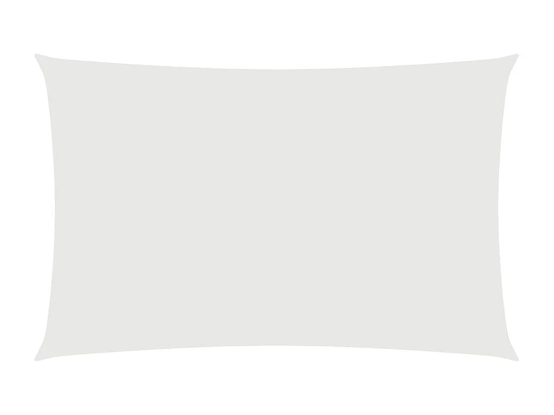 Voile d'ombrage tissu oxford rectangulaire 4x7 m blanc FR35323
