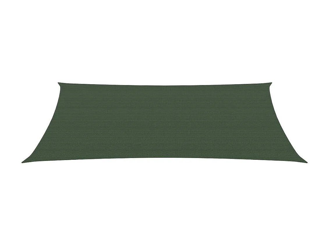 Toldo de vela verde oscuro HDPE 160 g/m² 2x5 m ES868493