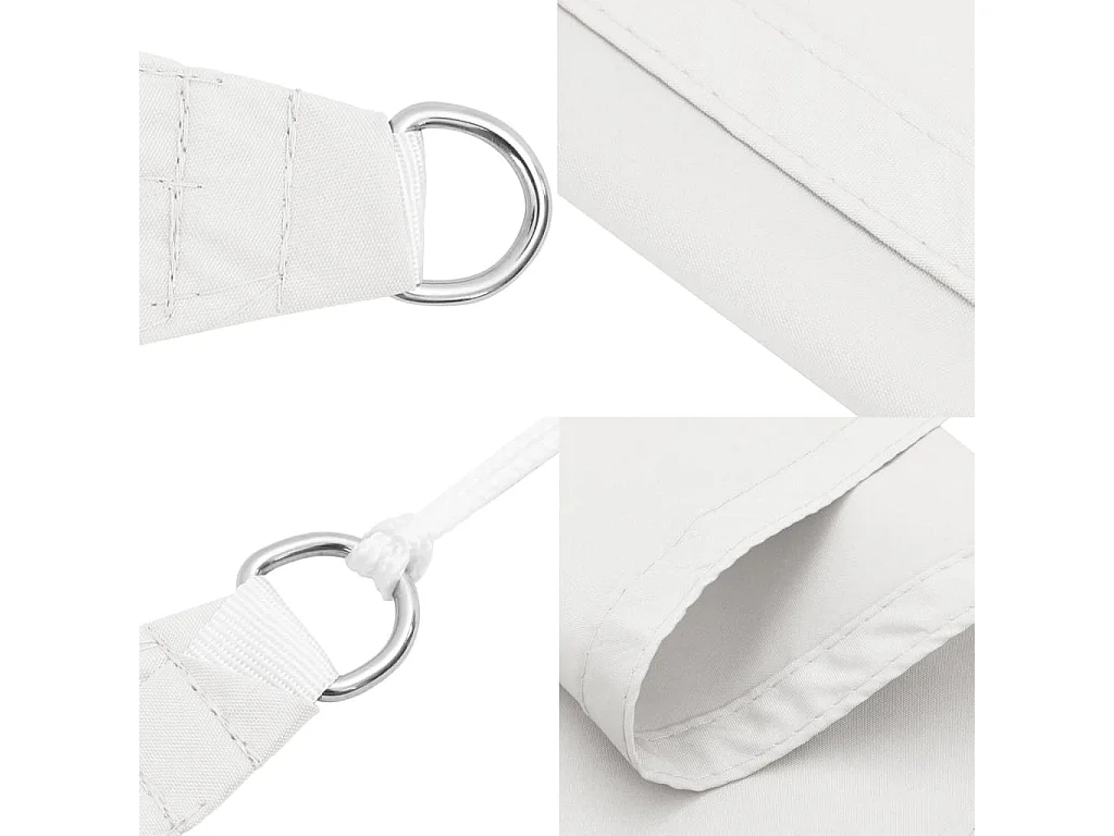 Voile d'ombrage tissu oxford triangulaire 5x6x6 m blanc FR48302