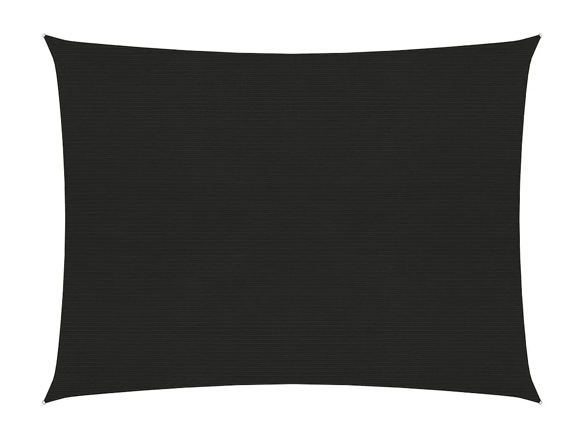 Voile d'ombrage 160 g/m² Noir 5x6 m PEHD FR67917