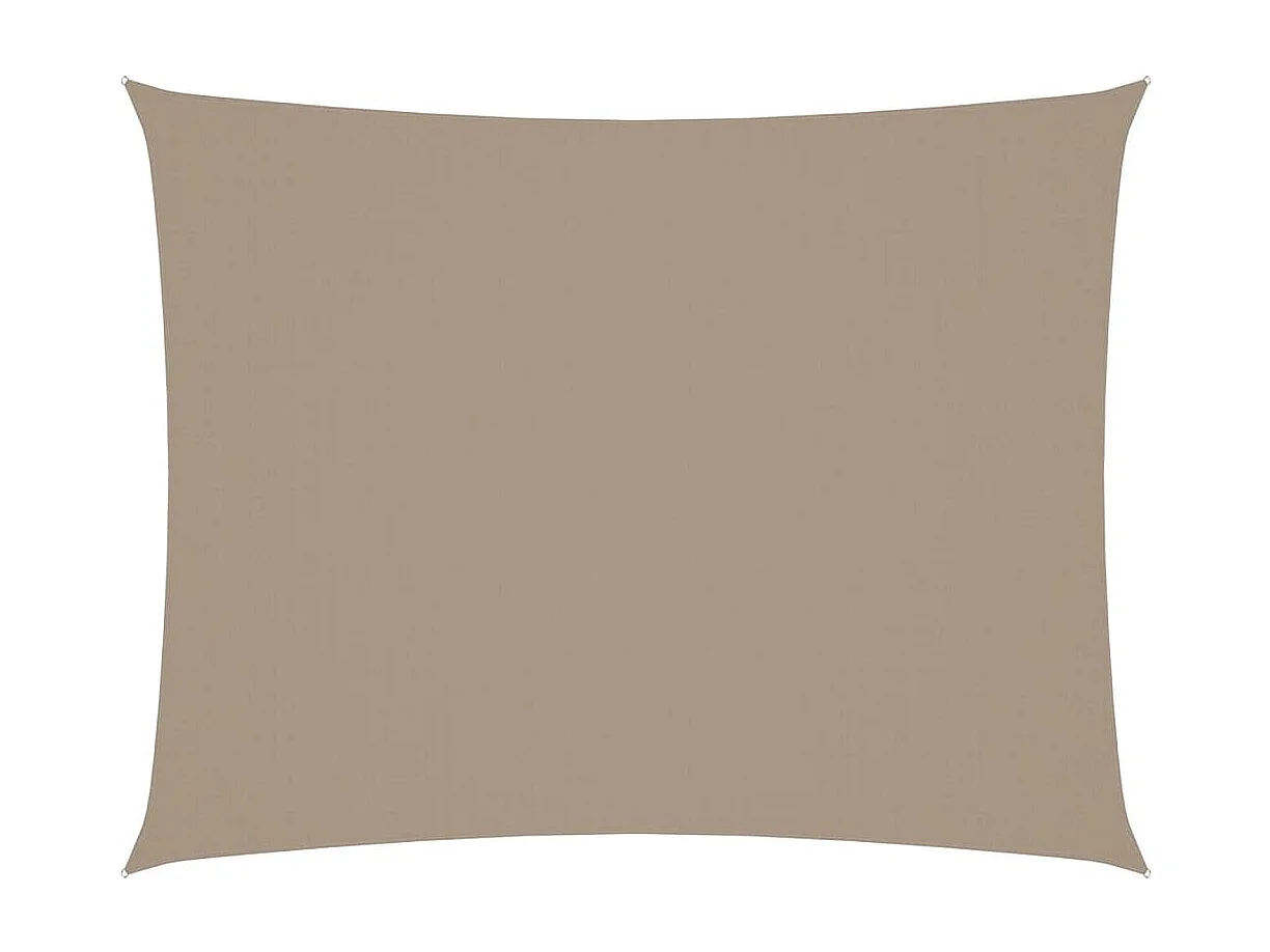 Toldo de vela rectangular tela Oxford gris taupe 4x6 m ES450510