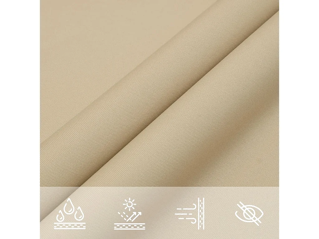 Voile d'ombrage tissu oxford triangulaire 3,6x3,6x3,6 m beige FR11303