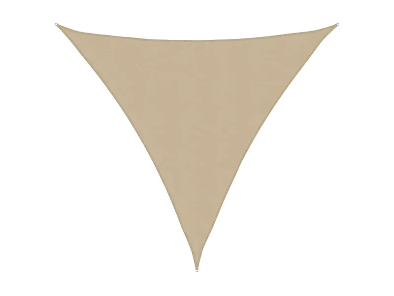 Voile d'ombrage tissu oxford triangulaire 3,6x3,6x3,6 m beige FR11303