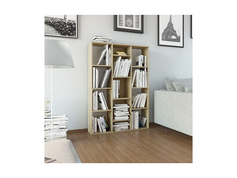 Bibliothèque Chêne sonoma 100x24x140 cm FR72865