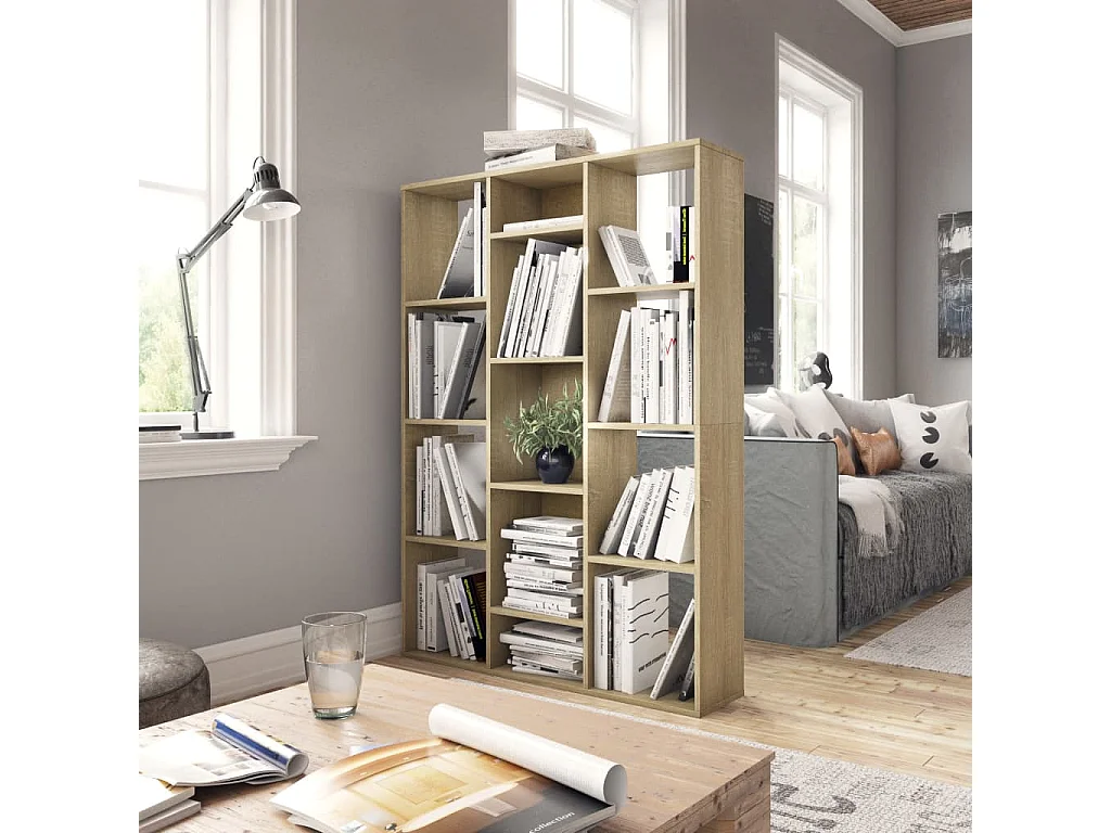 Bibliothèque Chêne sonoma 100x24x140 cm FR72865