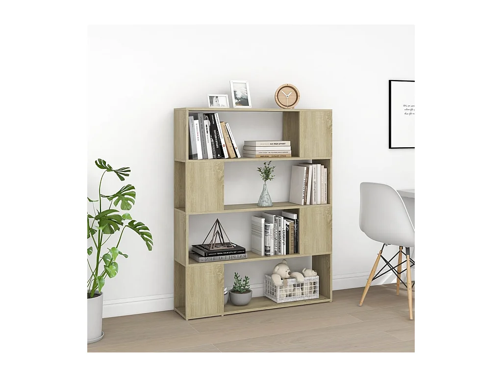 Bibliothèque Chêne sonoma 100x24x124 cm FR60804